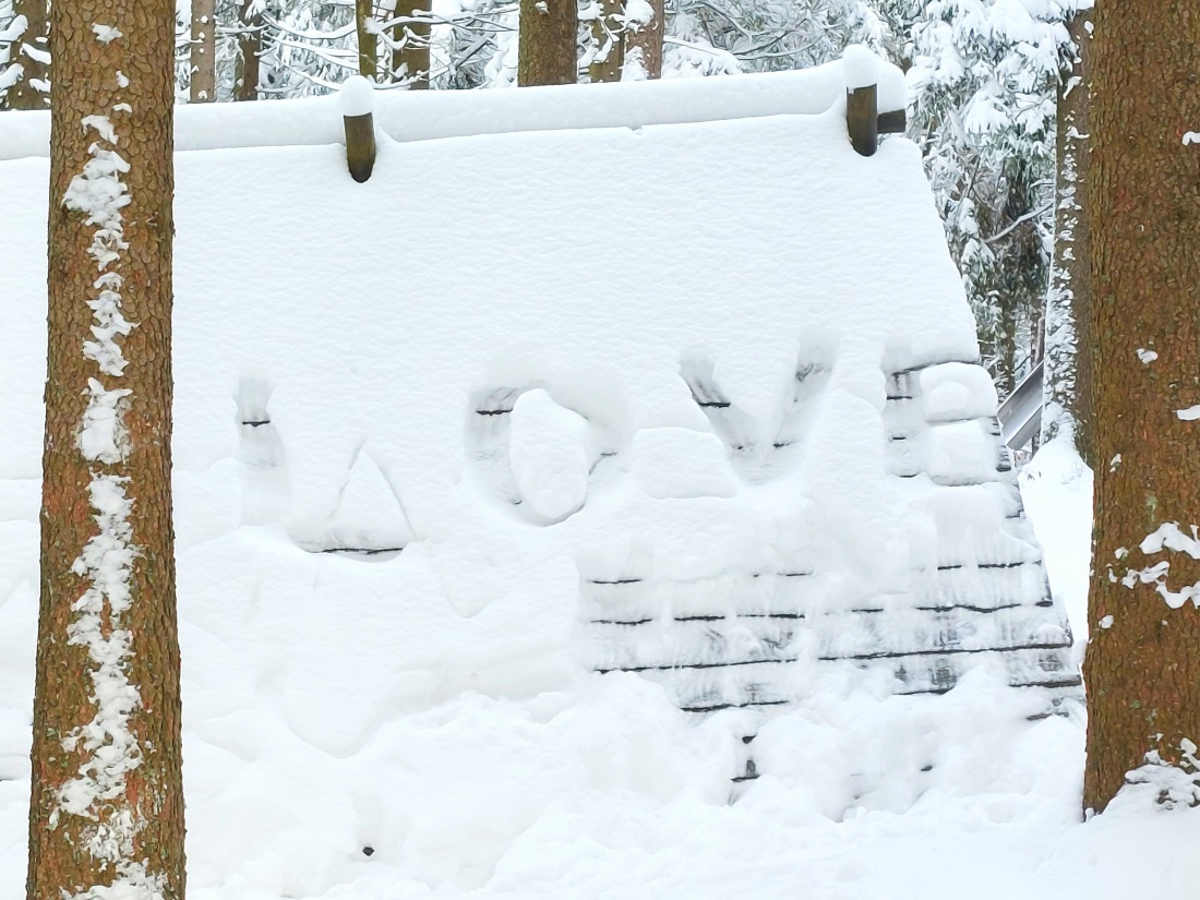 Foto: Martin Zehrer - Liebe im Schnee am Fichtelsee.  