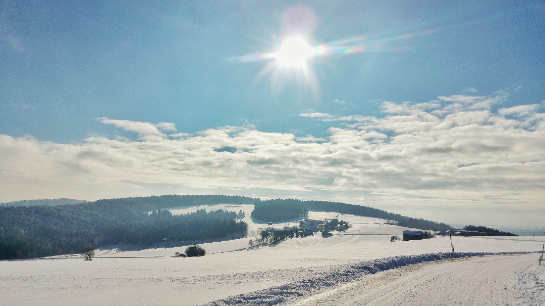 Foto: Jennifer Müller - Unglaublicher Spaziergang von Godas aus zum Armesberg hoch bei strahlender Sonne und -3 Grad am 31.01.2021 