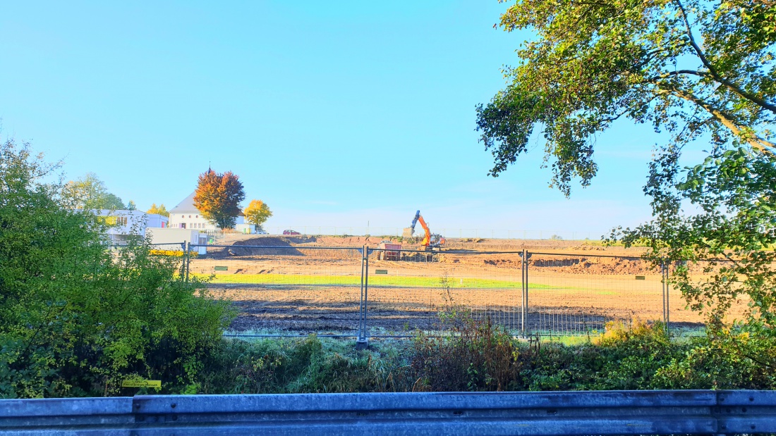 Foto: Martin Zehrer - Die Realschul-Baustelle in Kemnath von der Badstraße aus gesehen.<br />
<br />
20. Oktober 2021 