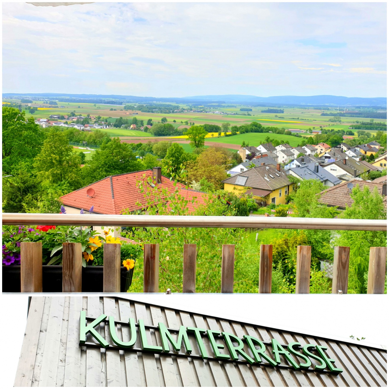 Foto: Martin Zehrer - Die Kulmterrasse - Neustadt am Kulm ist um eine Attraktion reicher.<br />
Am Fuße des Vulkankegels lässt sich bei einer fantastischen Aussicht die Brotzeit oder Kaffee  und Ku 