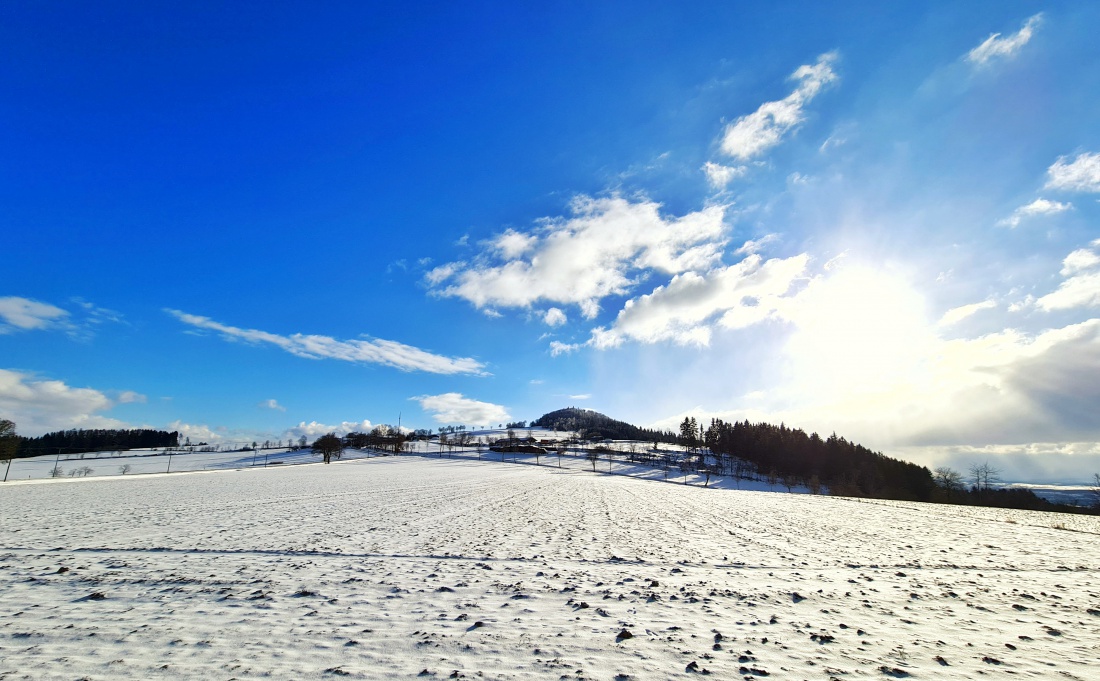 Foto: Jennifer Müller - Der Armesberg in herrlichem Sonnenschein am 11.02.2021 bei ca. -6 Grad Kälte. 