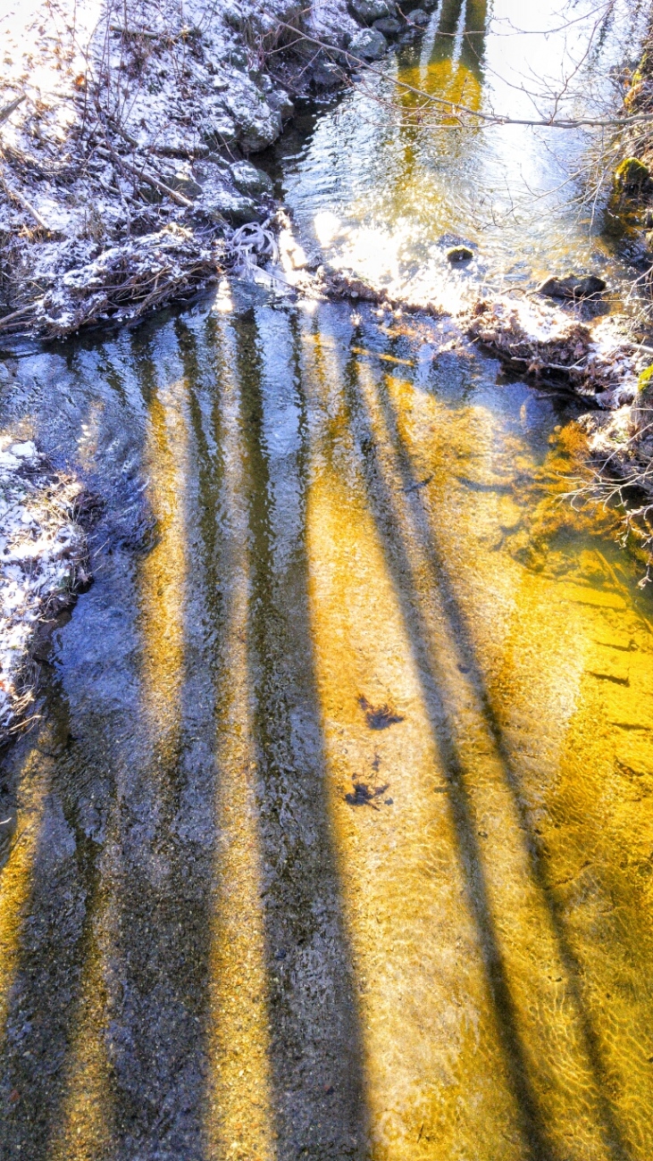 Foto: Martin Zehrer - Wasser-Schatten-Spiele... <br />
<br />
Am kulmainer Stausee... Die vergangene Nacht hatte es ca. minus 8 Grad, das Wetter heute ist gigantisch. <br />
Wer hier her kommt, erlebt ein kl 