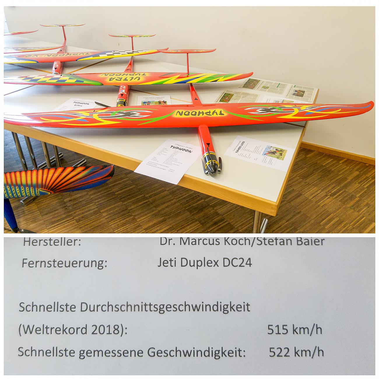 Foto: Martin Zehrer - Unglaublich schnell... Über 500 km/h mit Elektroantrieb... Gesehen auf der Modellbau-Ausstellung in Kemnath. 