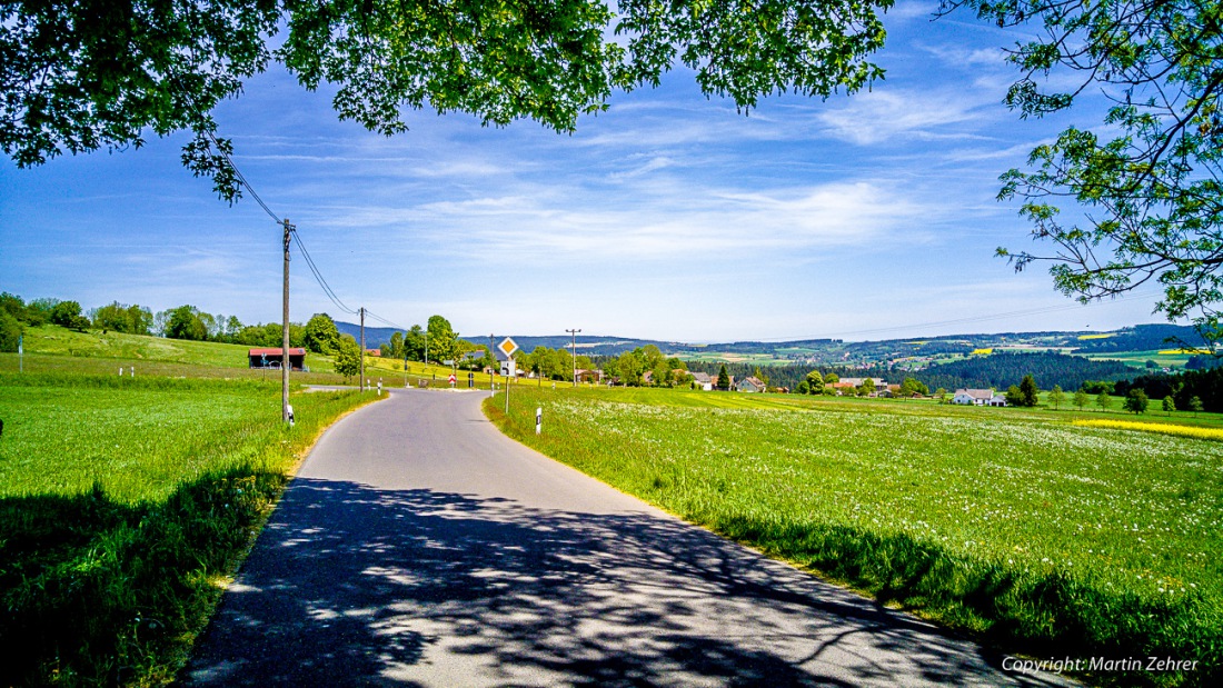 Foto: Martin Zehrer - Zurück geschaut... was für ein Ausblick Richtung Wunschenberg unter den Bäumen!<br />
<br />
<br />
Gigantische Radtour an einem gigantischen Sonntag... über Berg und Tal, durch Wald un 