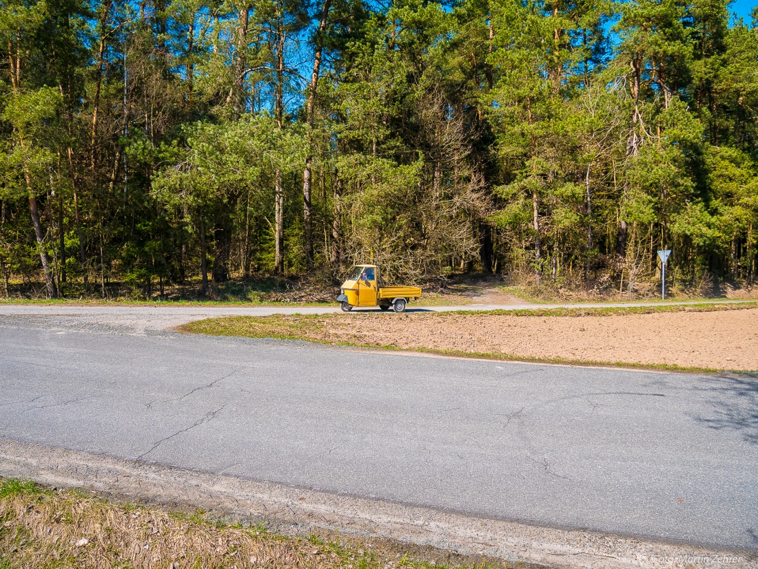 Foto: Martin Zehrer - APE - Mit dem Lasten-Transportmittel durch den  Frühling... 