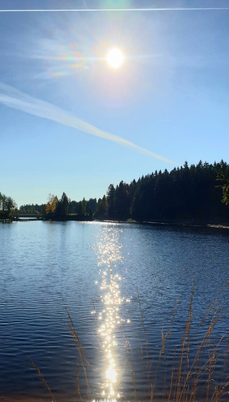 Foto: Martin Zehrer - Wie im Urlaub...<br />
<br />
Die Herbst-Sonne spiegelt sich auf dem Fichtelsee 