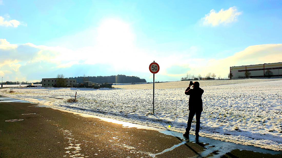 Foto: Martin Zehrer - Beim Fotografieren fotografiert...<br />
<br />
Sonne in Kemnath am 10. Januar 2021...<br />
Das Wetter war sonnig, ca. -3 Grad Kälte 