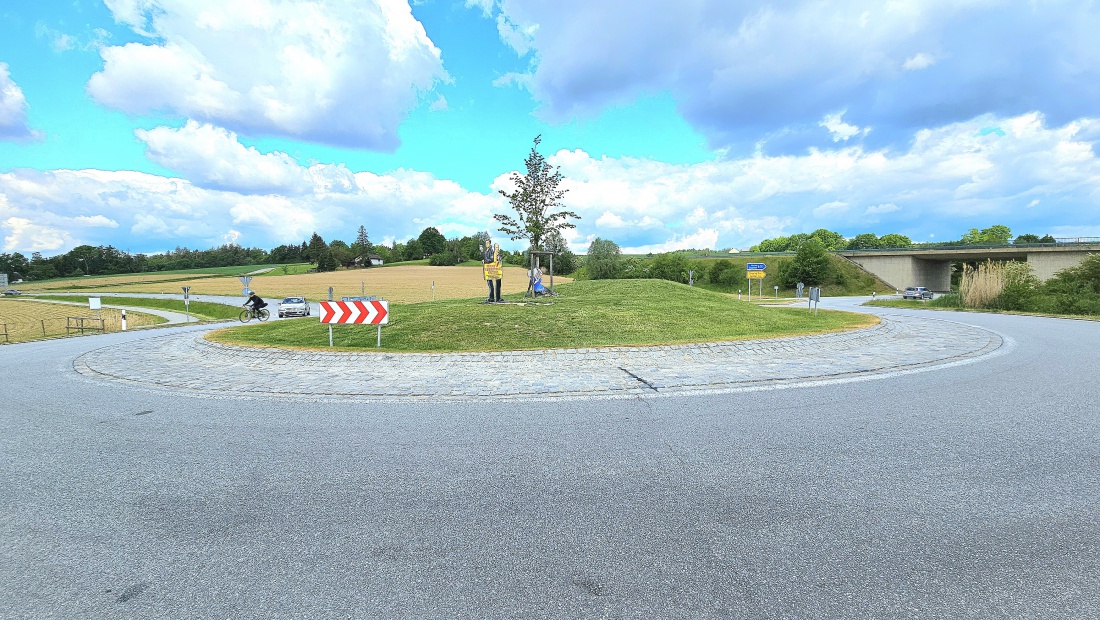 Der berühmte Kreisverkehr aus den Eberhofer-Filmen.