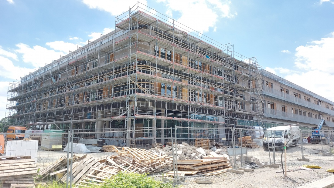 Foto: Martin Zehrer - Realschul-Baustelle in Kemnath  - es geht voran... 