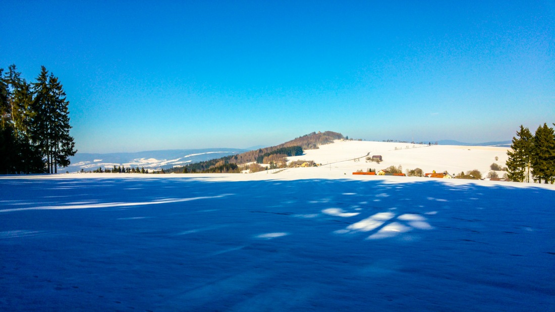 Foto: Martin Zehrer - Winter bei Godas - der Blick zum Armesberg über Godas hinweg... 13. Februar 2017 