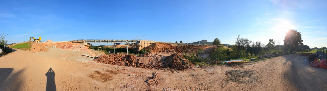 Foto: Martin Zehrer - Die Brücken-Baustelle zwischen Höflas und Neustadt am Kulm.<br />
<br />
8. September 2021 