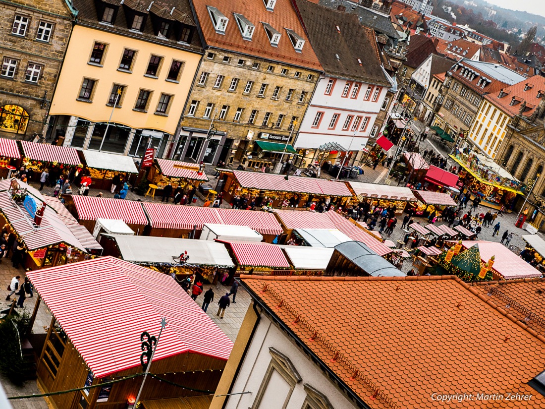 Foto: Martin Zehrer - Christkindlesmarkt in Bayreuth von oben... 