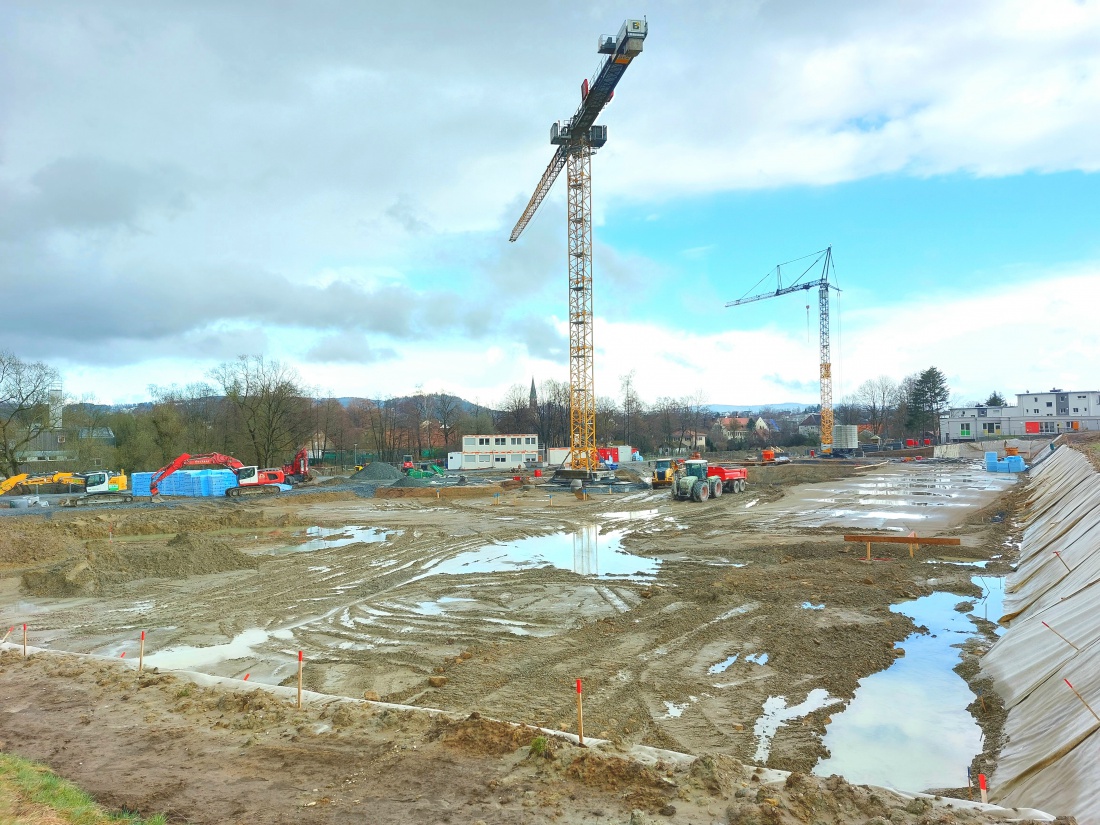 Foto: Martin Zehrer - Die Baustelle der zukünftigen Realschule in Kemnath. 