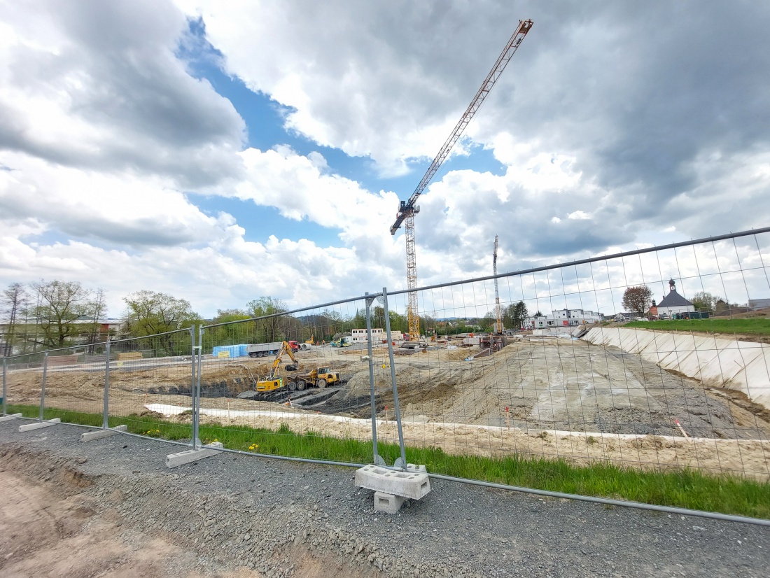 Foto: Martin Zehrer - Die Baustelle der neuen Realschule in Kemnath.<br />
 