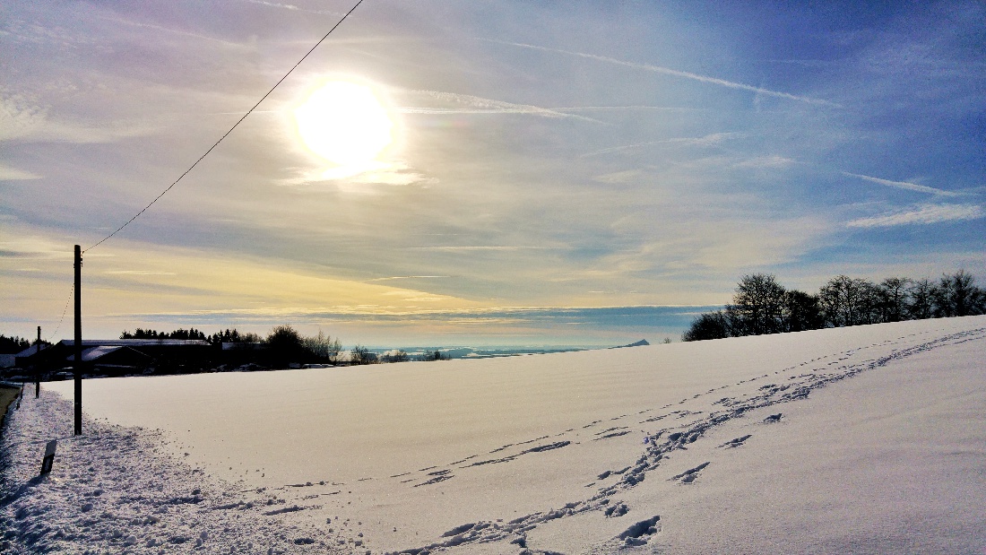 Foto: Jennifer Müller - Strahlender Sonnenschein über Godas und dem kemnather Land. 20.01.2021 