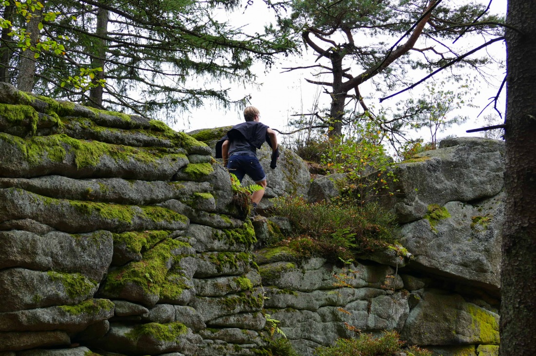Foto: Martin Zehrer - Wandern im Steinwald<br />
<br />
Aufstieg zum Felsenmeer mitten im Steinwald 