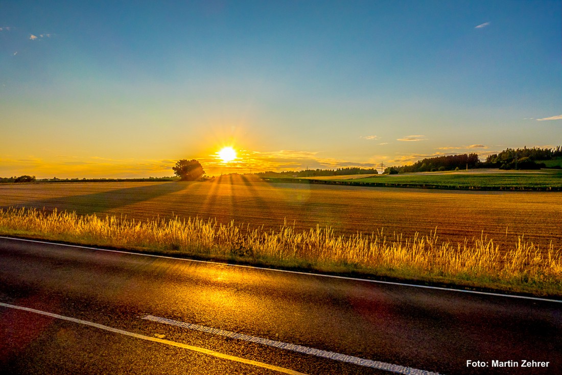 Foto: Martin Zehrer - Schau ins Licht... Sonnenuntergang bei Zinst. Traumhaft 