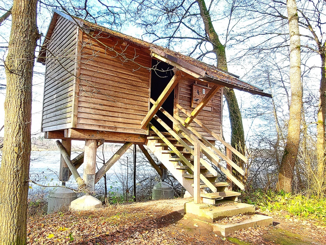 Foto: Martin Zehrer - Eine Vogel-Beobachtungs-Station am Rußweiher.  