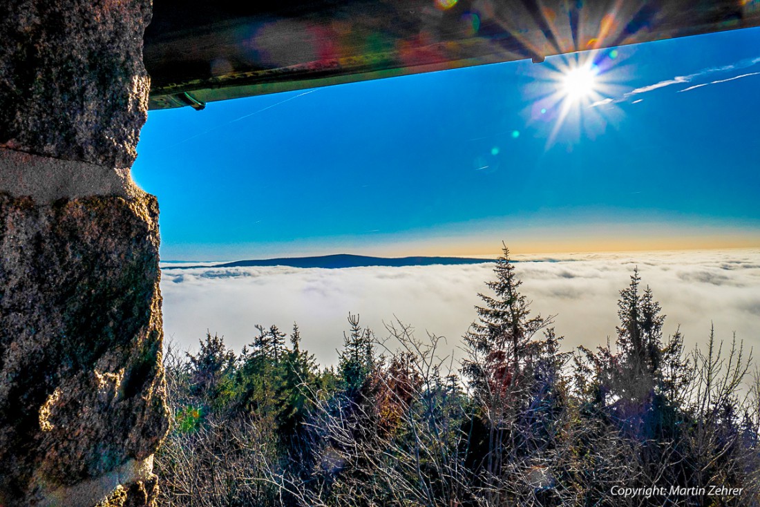 Foto: Martin Zehrer - Wolkenmeer und gigantischer Sonnenschein auf der Kösseine - 20. Dezember 2015 - ca. 10 Grad über Null 