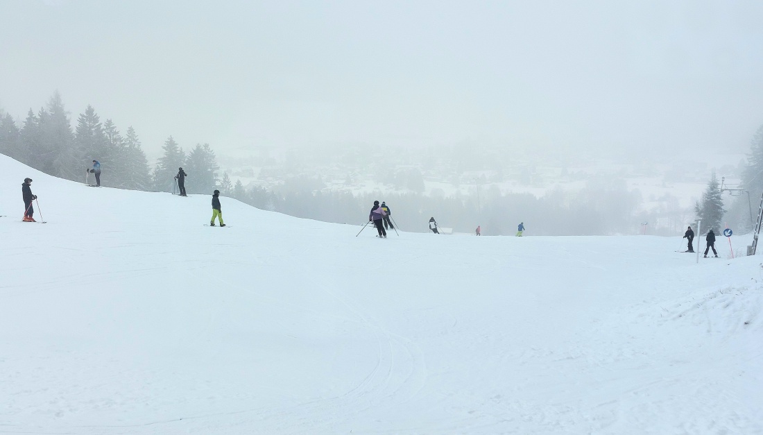 Von den Skifahrern gut besucht - Klausenlift bei Mehlmeisel...