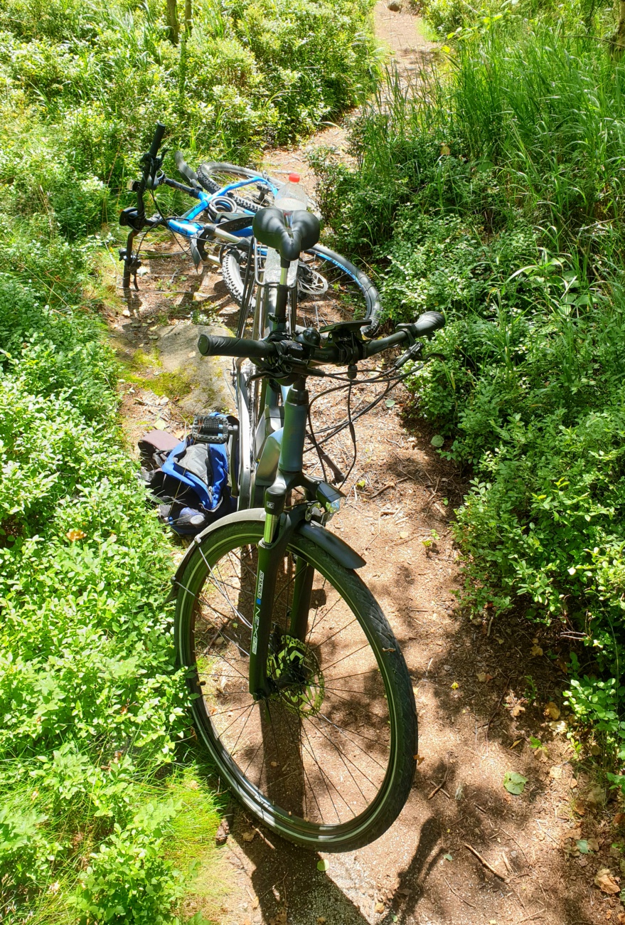 Foto: Martin Zehrer - Die e-bikes geparkt... am Aufstieg zum Reisenegger-Felsen im Steinwald...<br />
<br />
Radtour: <br />
Immenreuth - Kulmain - Aign - Riglasreuth - Lochau - Haselbrunn - durch den Steinw 