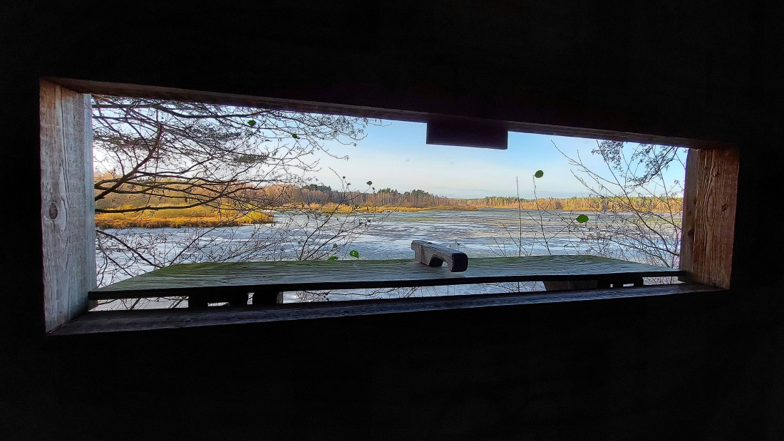 Foto: Martin Zehrer - In der Vogel-Beobachtungs-Station am Rußweiher.  