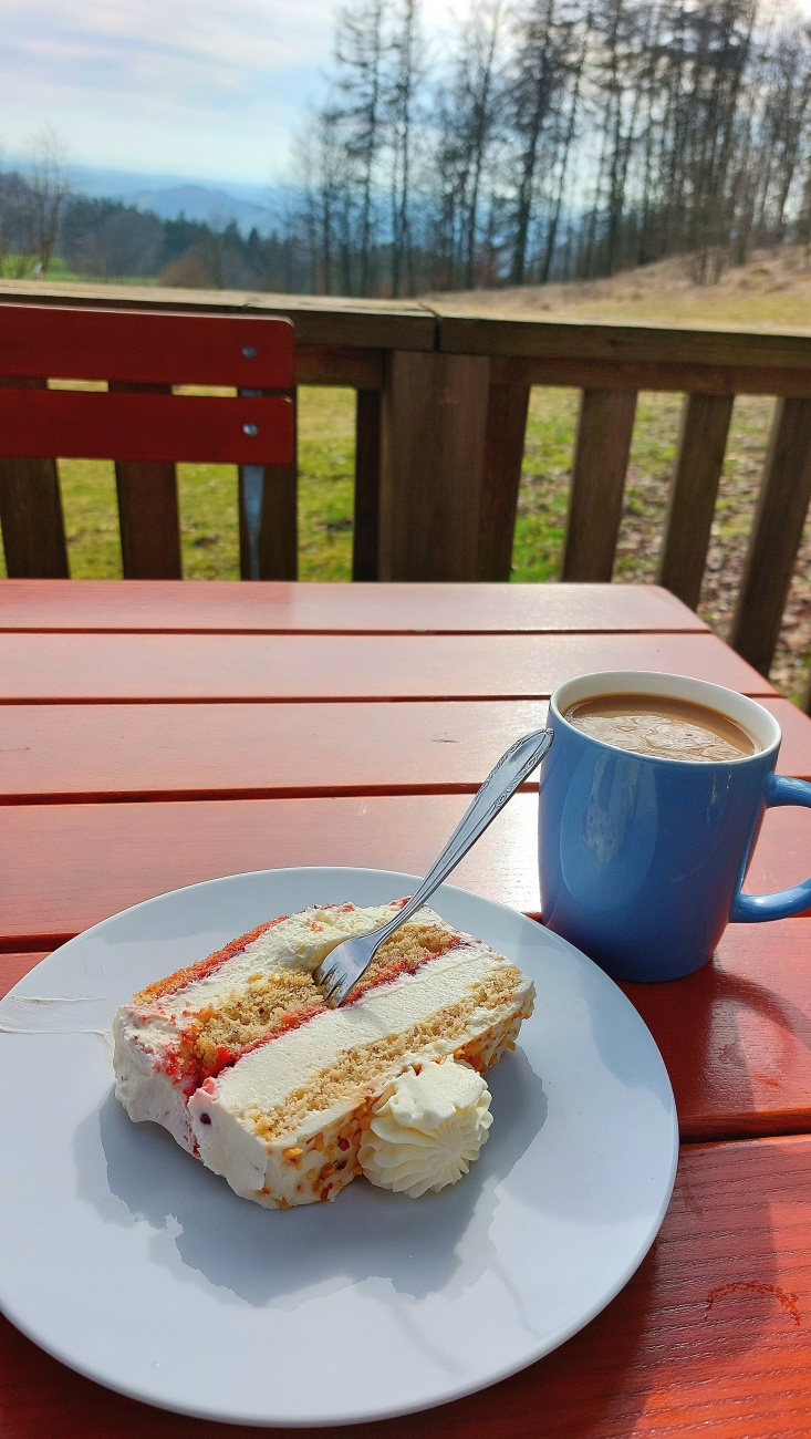 Foto: Martin Zehrer - Preiselbeeren-Nuss-Schnitte... Leckerer Nachtisch im Mesnerhaus auf dem Armesberg.  