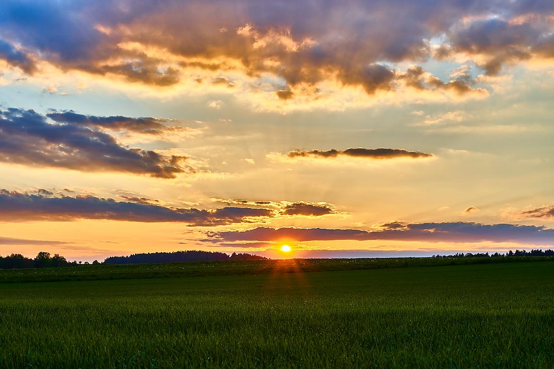 Foto: Martin Zehrer - 15. Mai 2020 - Sonnenuntergang übern Läufer bei Kemnath 