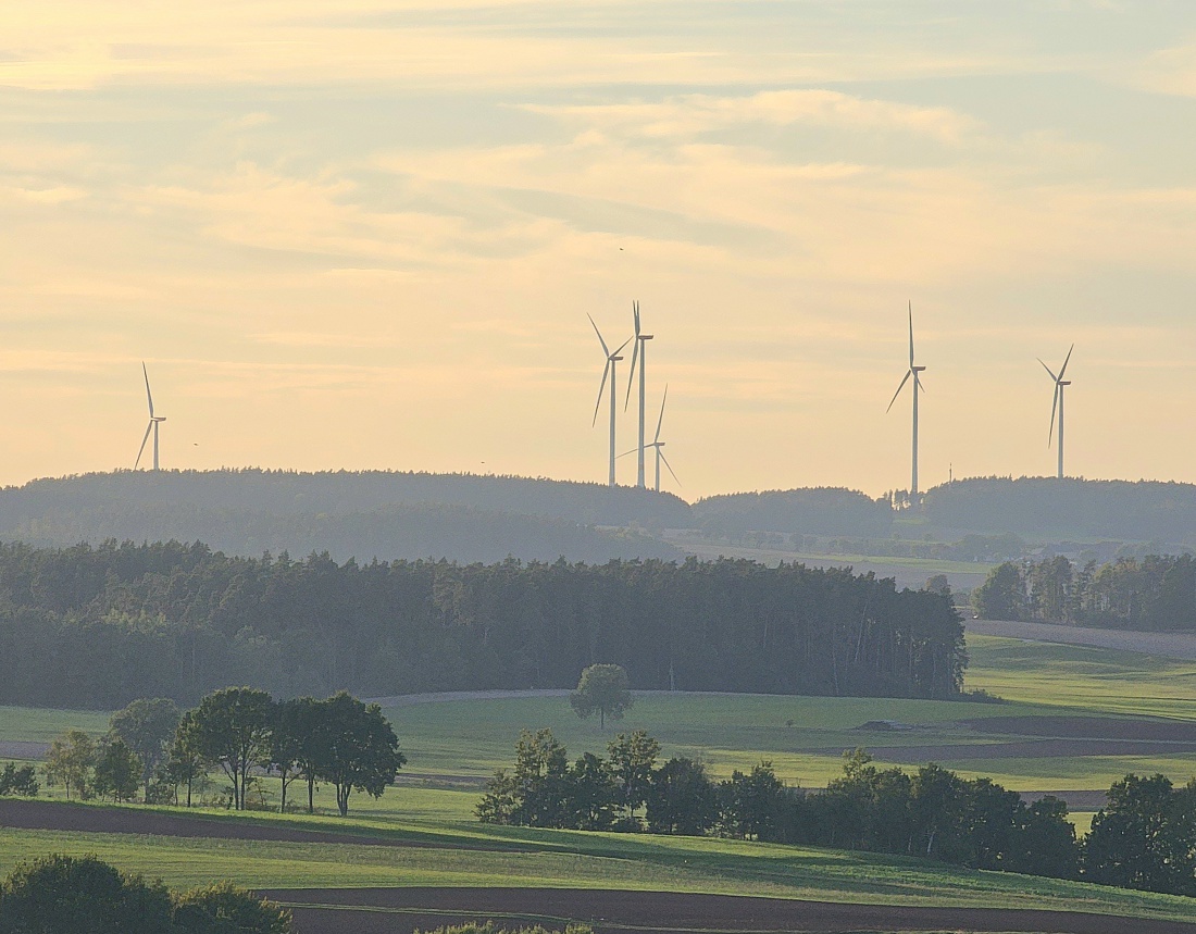 Windräder, von der Kulmterrasse aus zu sehen...