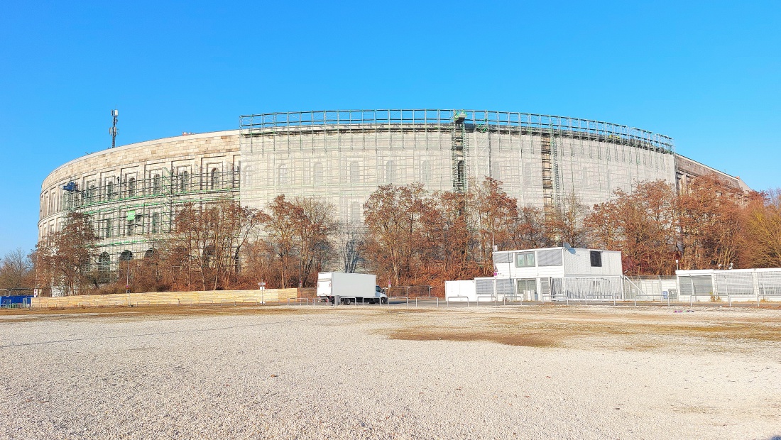 Umbau-Arbeiten am Dokumentationszentrum Reichsparteitagsgelände in Nürnberg. 