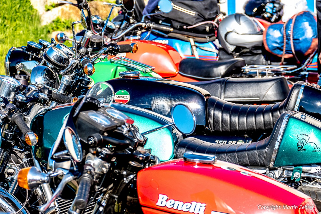 Foto: Martin Zehrer - Laverda-Treffen in der Lumperer-Hall in Trabitz. Ca. 60 Motorräder der italienischen Marke Laverda trafen sich am Wochenende vom 6. bis zum 8. Mai zum gemütlichen Beisamm 