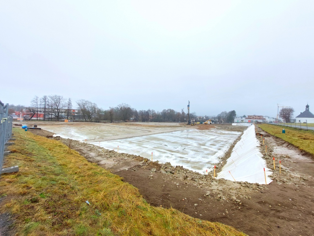 Foto: Martin Zehrer - Die Baustelle der neuen Realschule in Kemnath... 