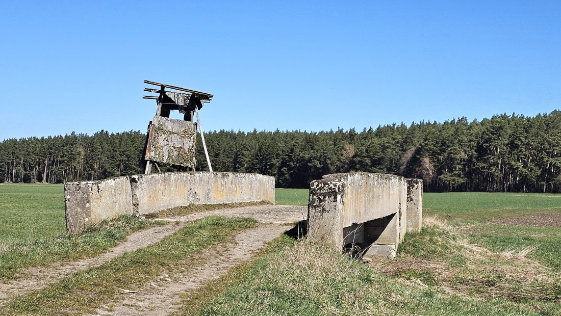 Unterwegs in der Au bei Guttenthau...
Dort findet man sehr alte und zum Teil kaputte Brücken aus Beton.