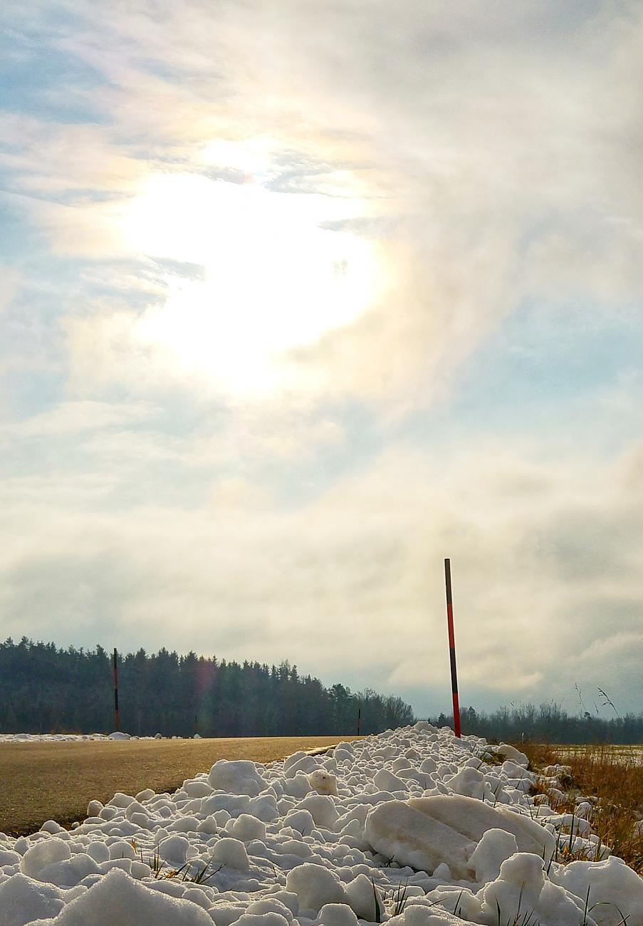 Foto: Jenny Müller - Zwischen Neustadt am Kulm und Scheckenhof haben wir am 05.01.2021 tatsächlich ein paar herrliche Sonnenstrahlen genießen dürfen. 