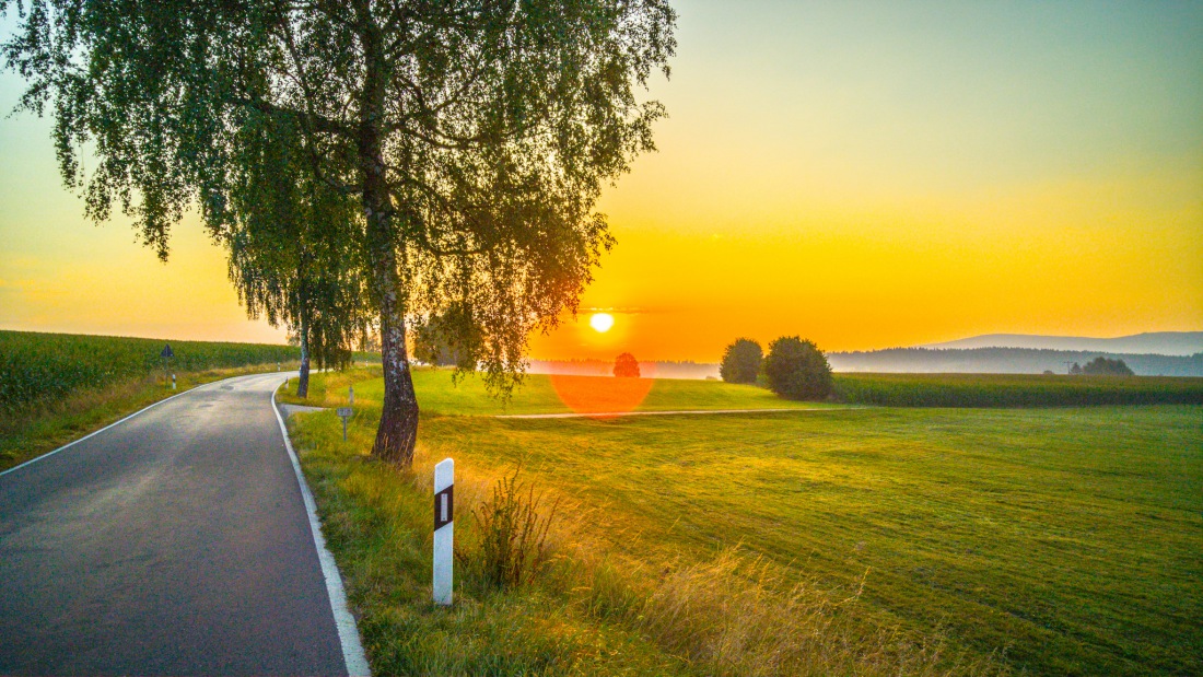 Foto: Martin Zehrer - Mit dem E-bike in die Arbeit - Traumhafter Sonnenaufgang!:-) 