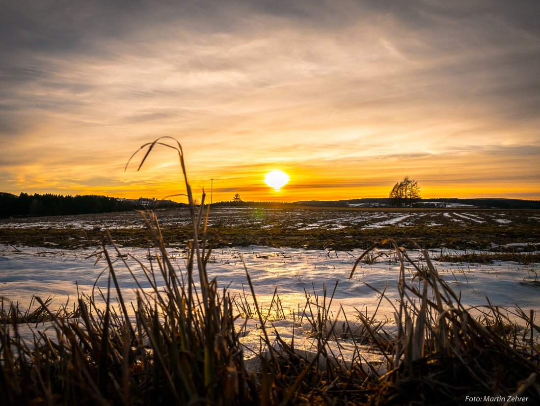 Foto: Martin Zehrer - Sonnenuntergang zwischen Lochau und Haselbrunn am 21. März 2018 