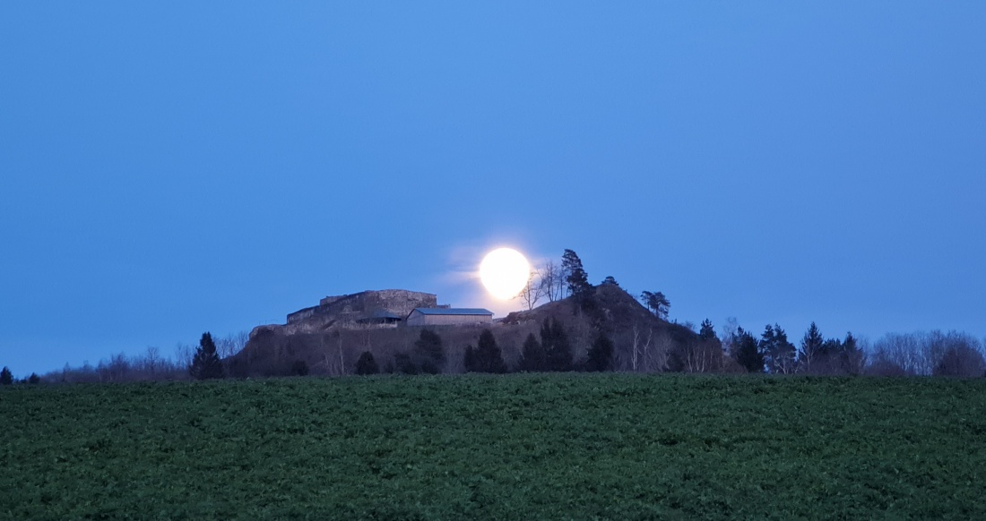 Foto: Jennifer Müller - Der Schlossberg im Mondschein 