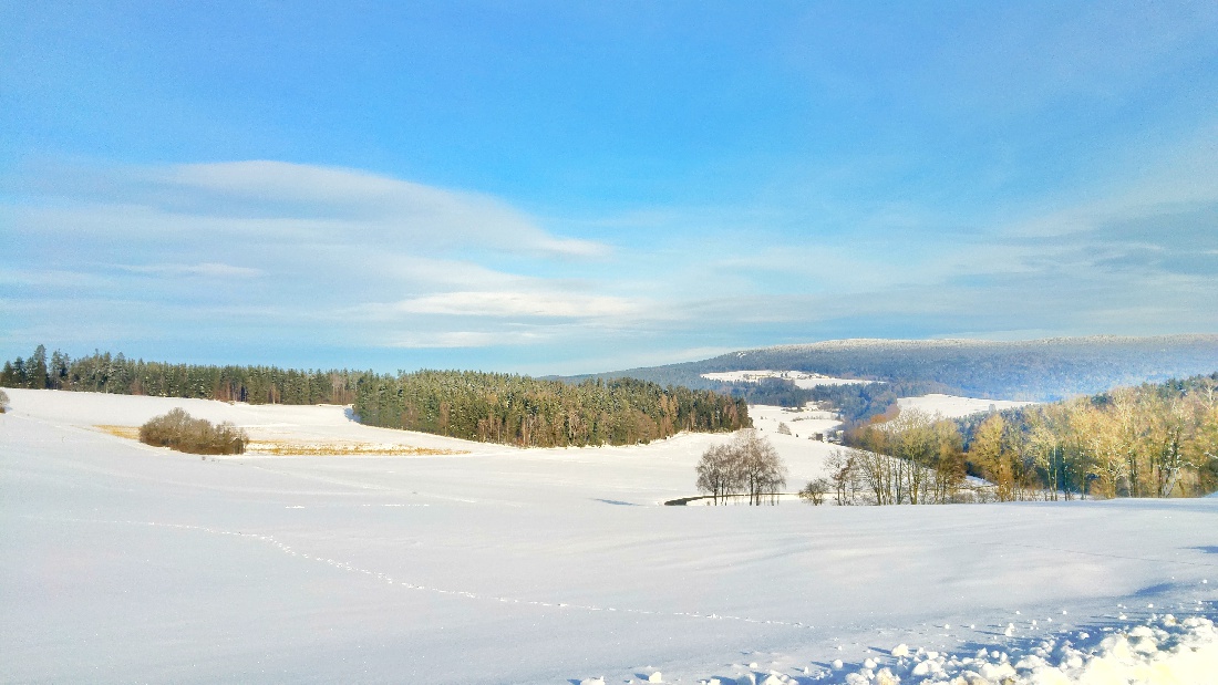 Foto: Jennifer Müller - Strahlender Sonnenschein über Godas und dem kemnather Land. 20.01.2021 