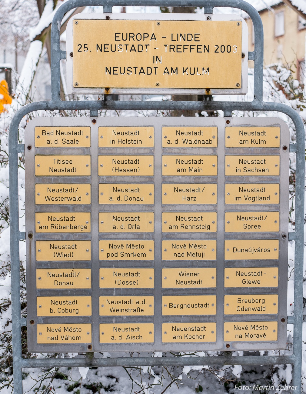 Foto: Martin Zehrer - Europa-Linde... Neustadt-Treffen...<br />
<br />
Dieses Schild steht in Neustadt am Kulm. 