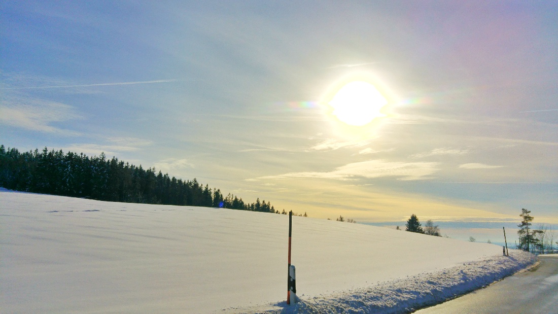 Foto: Jennifer Müller - Strahlender Sonnenschein über Godas und dem kemnather Land. 20.01.2021 