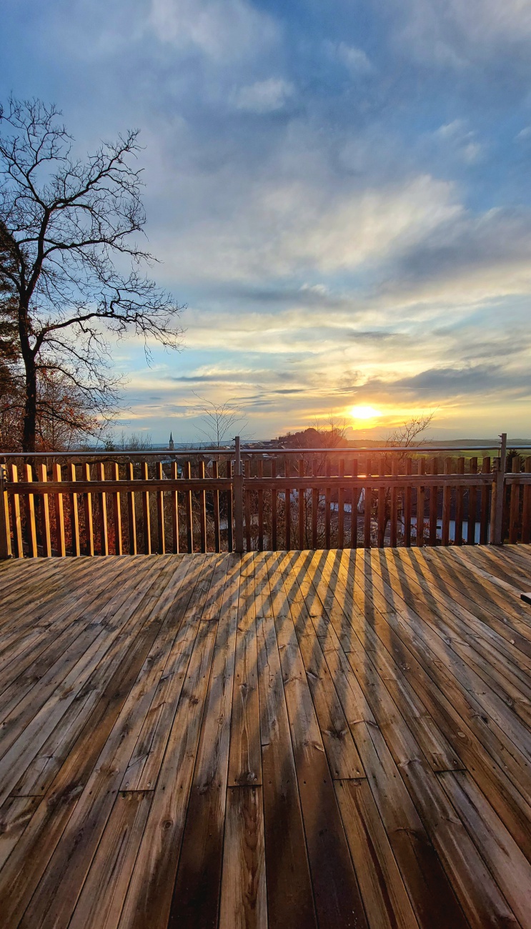 Foto: Martin Zehrer - Feierabend auf der Kulmterrasse...<br />
Mir Blick zum kleinen Kulm. 