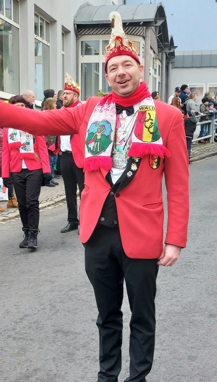 Klaus Wegmann, 1. Vorsitzender des WCV Waldeck beim Faschingszug Pressath 2026