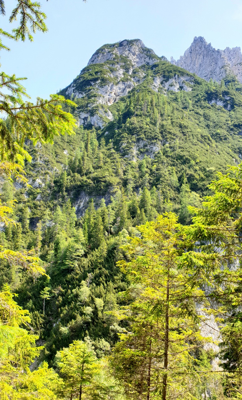 Foto: Martin Zehrer - Aufstieg zur Mittenwalder Hütte... der Blick zum Nachbars-Gipfel ;-) 