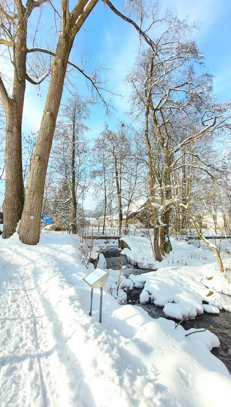 Winterfreude am Wehr in Kemnath. 
Ein Bild wie aus dem Märchenland...