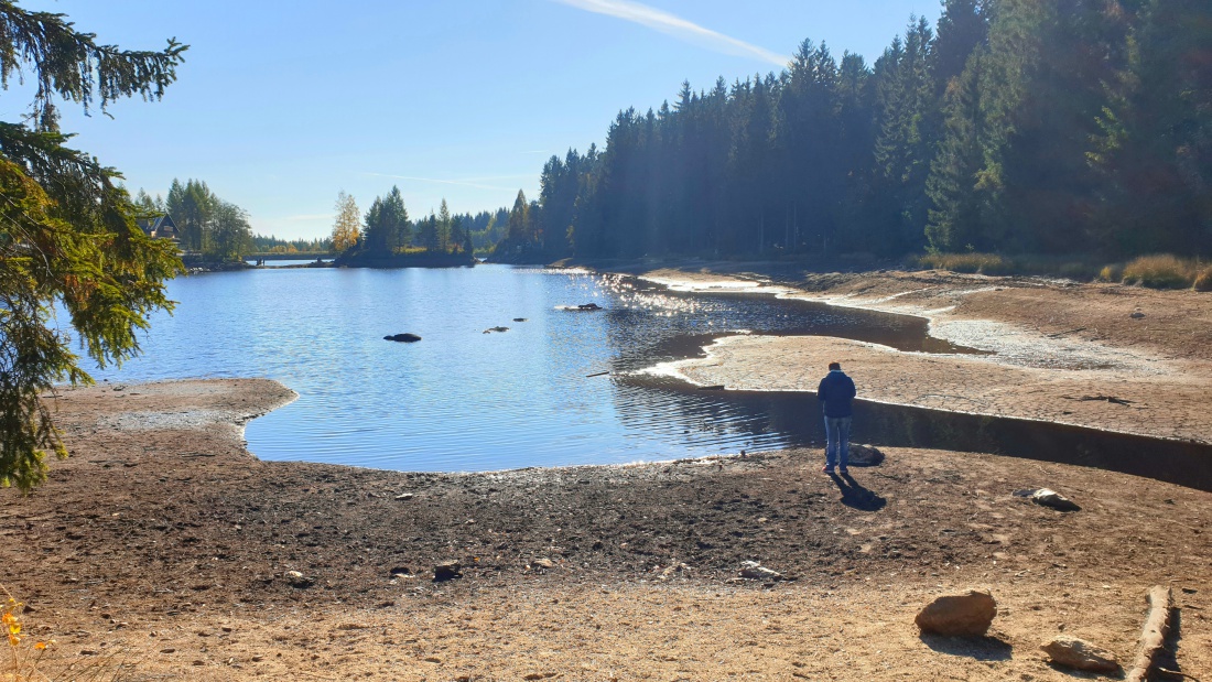 Foto: Martin Zehrer - So leer war der Fichtelsee am 28. Oktober 2021. 