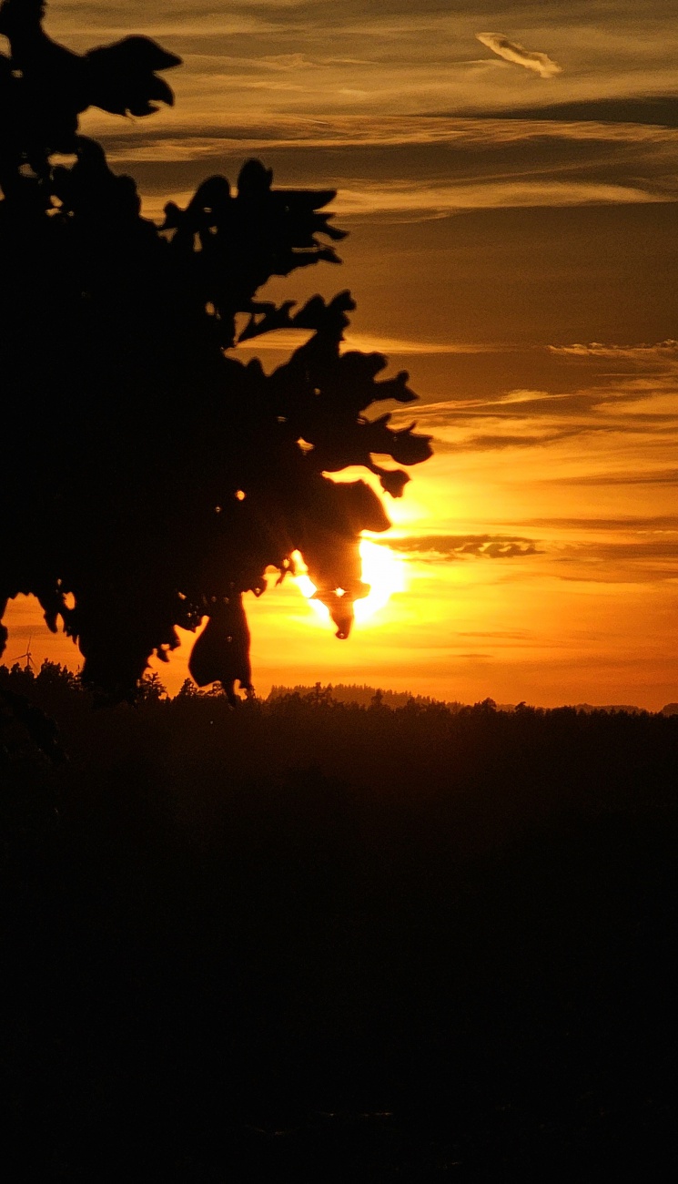 Sonnenuntergang, von der Kulmterrasse aus gesehen.